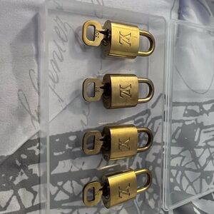 Louis Vuitton Brass Padlocks with Key